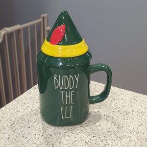 Rae Dunn Buddy the Elf Mug & Topper NEW